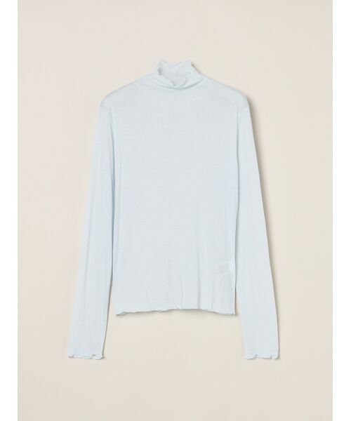 three dots / スリードッツ Tシャツ | Soft see through mellow turtle（lt blue）