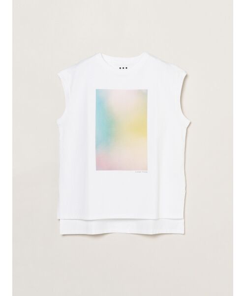 three dots / スリードッツ タンクトップ | Grapihc tee tank(marble pink)