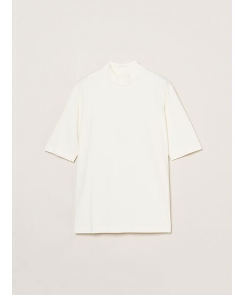 three dots / スリードッツ Tシャツ | Men's Powderycotton s/s mockneck（ivory）