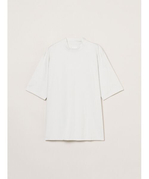 three dots / スリードッツ Tシャツ | Men's Powderycotton s/s mockneck（ice grey）