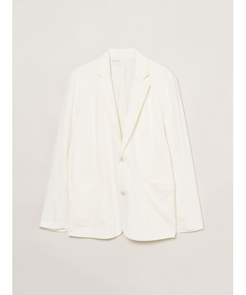 three dots / スリードッツ テーラードジャケット | Men's Powdery cotton jacket（ivory）