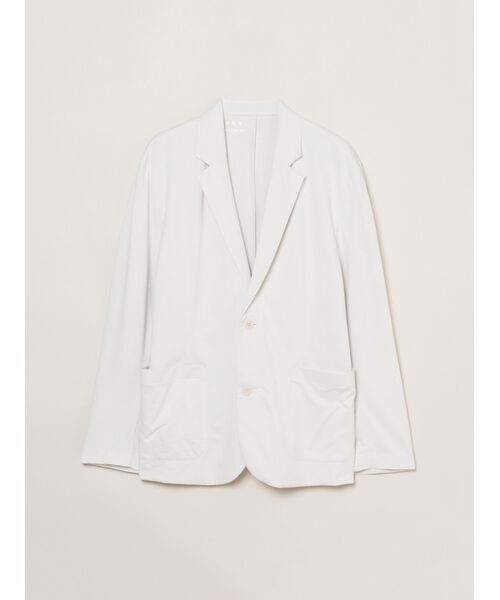 three dots / スリードッツ テーラードジャケット | Men's Powdery cotton jacket（ice grey）