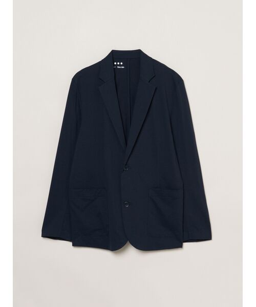 three dots / スリードッツ テーラードジャケット | Men's Powdery cotton jacket（dark navy）
