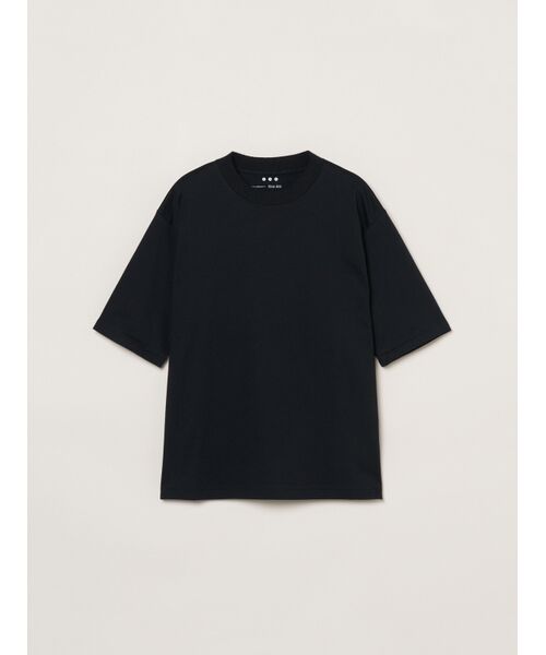 three dots / スリードッツ Tシャツ | Men's powdery cotton s/s crew（black）