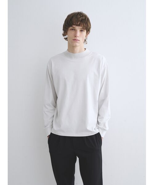 three dots / スリードッツ Tシャツ | Men's Powdery cotton l/s crew | 詳細6