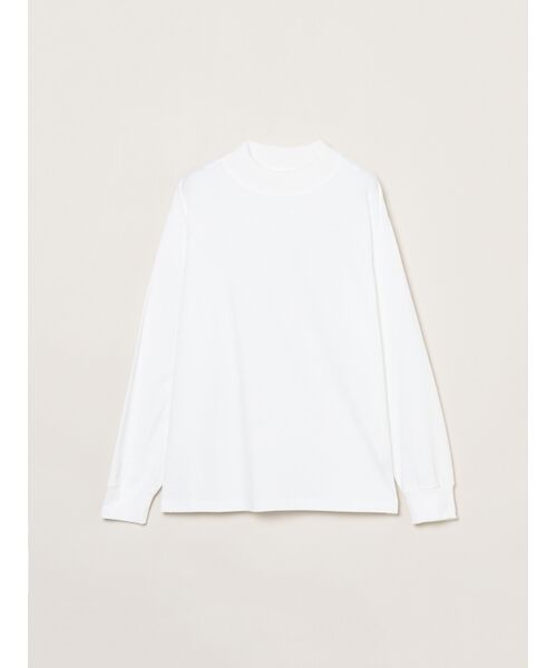 three dots / スリードッツ Tシャツ | Men's Powdery cotton l/s crew（white）