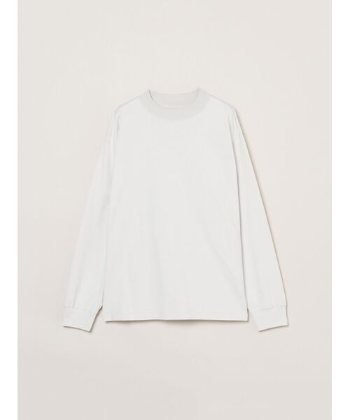 three dots / スリードッツ Tシャツ | Men's Powdery cotton l/s crew（ice grey）