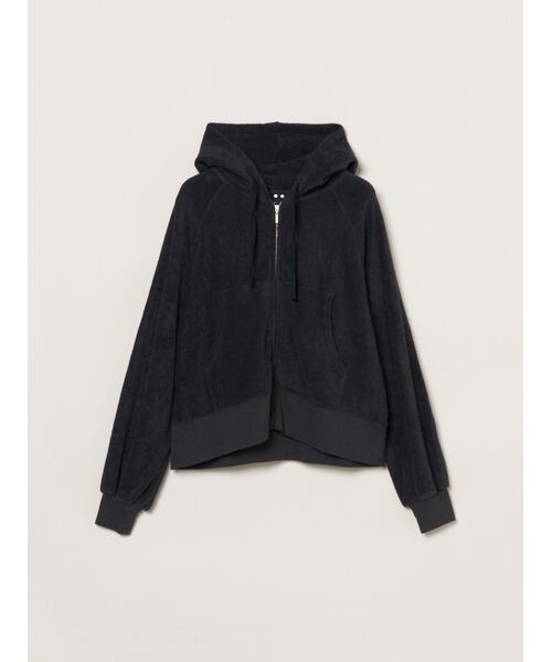 three dots / スリードッツ パーカー | Pure pile zip up hoody（charcoal）