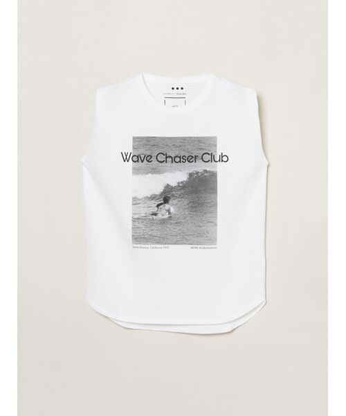 three dots / スリードッツ タンクトップ | Grapihc tee tank（wave chaser）