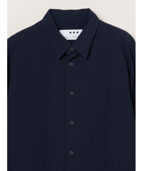 three dots / スリードッツ シャツ・ブラウス | Men's cottonseersucker l/s shirt | 詳細2