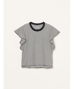 three dots / スリードッツ タンクトップ | 80 stretch cotton ruffle tank
