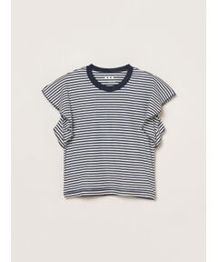 three dots / スリードッツ タンクトップ | 80 stretch cotton ruffle tank