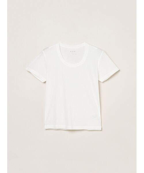 three dots / スリードッツ Tシャツ | 80 stretch cotton jessica（white）
