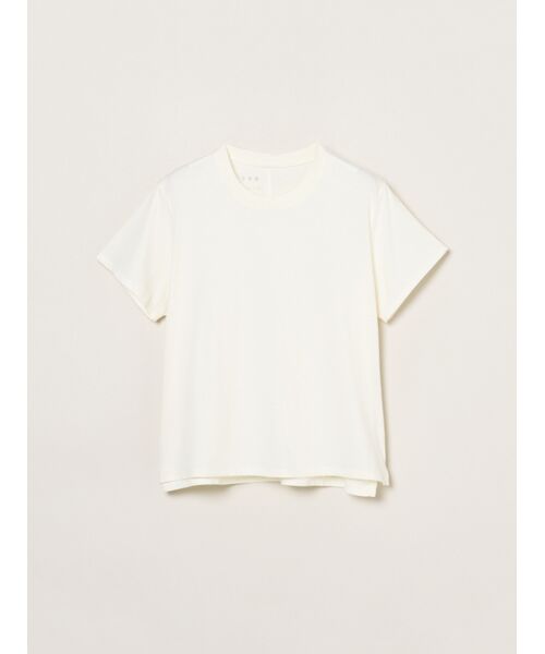three dots / スリードッツ Tシャツ | Sanded jersey mini tee（ivory）