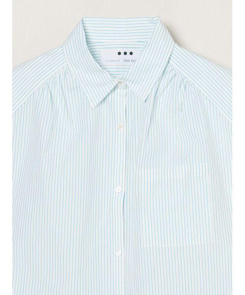 three dots / スリードッツ シャツ・ブラウス | Mini stripe french shirt | 詳細2