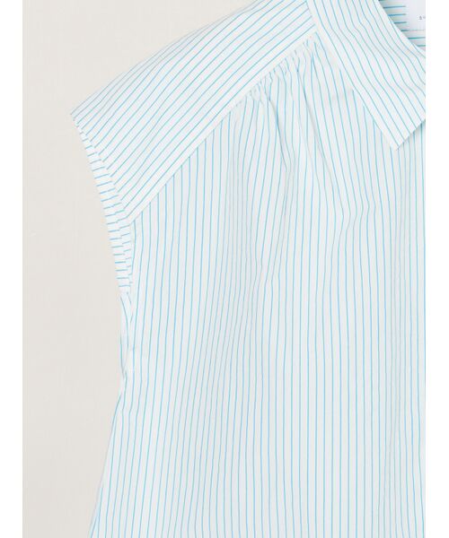 three dots / スリードッツ シャツ・ブラウス | Mini stripe french shirt | 詳細3
