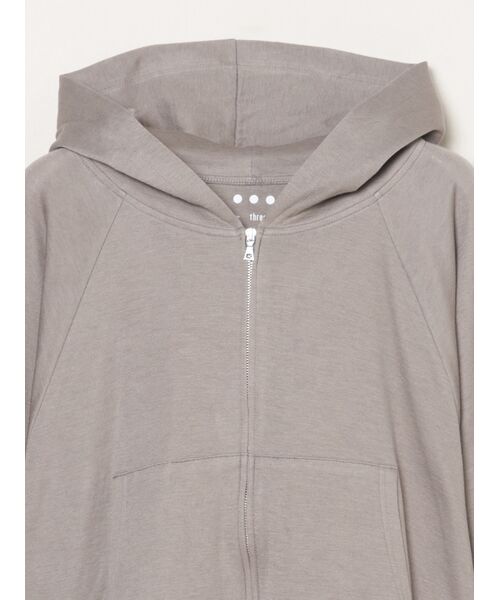 three dots / スリードッツ パーカー | Smile double cotton zip up hoody | 詳細2
