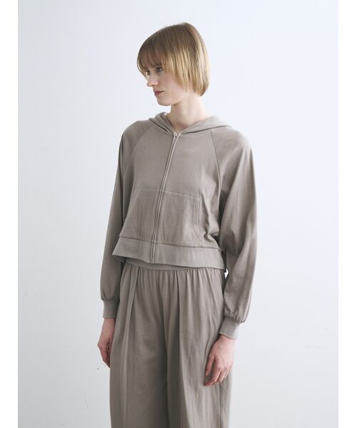 three dots / スリードッツ パーカー | Smile double cotton zip up hoody | 詳細8