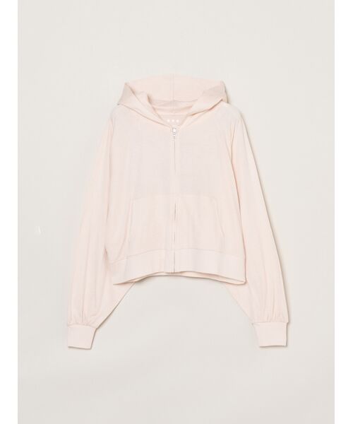 three dots / スリードッツ パーカー | Smile double cotton zip up hoody（petal）
