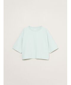 three dots / スリードッツ Tシャツ | Double-knit supima cropped tee
