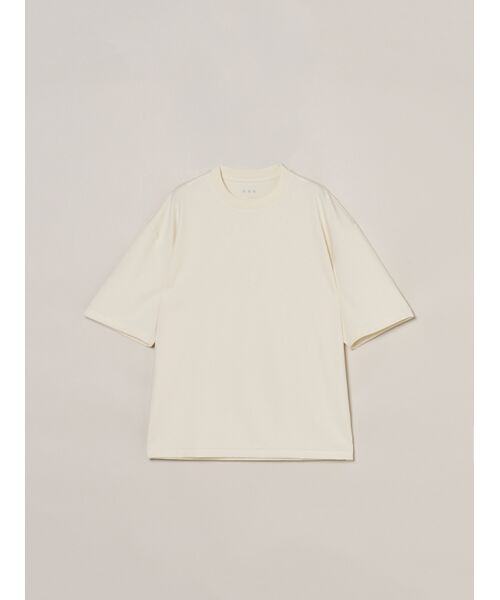 three dots / スリードッツ Tシャツ | Men's double-knit supima s/s T（ecru）
