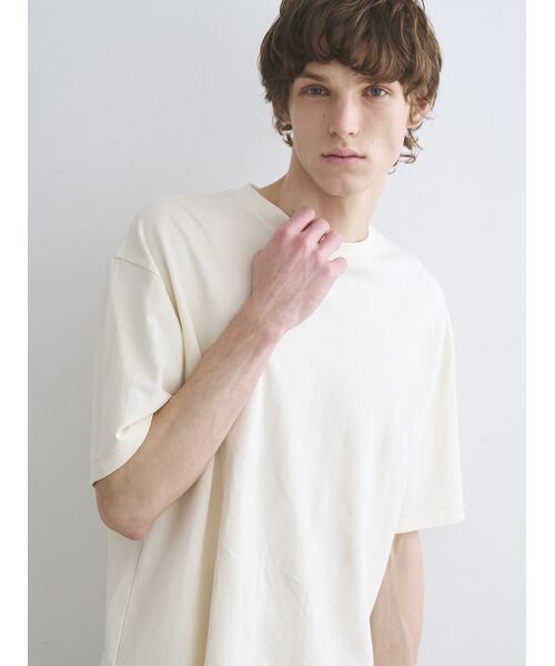 three dots / スリードッツ Tシャツ | Men's double-knit supima s/s T | 詳細7