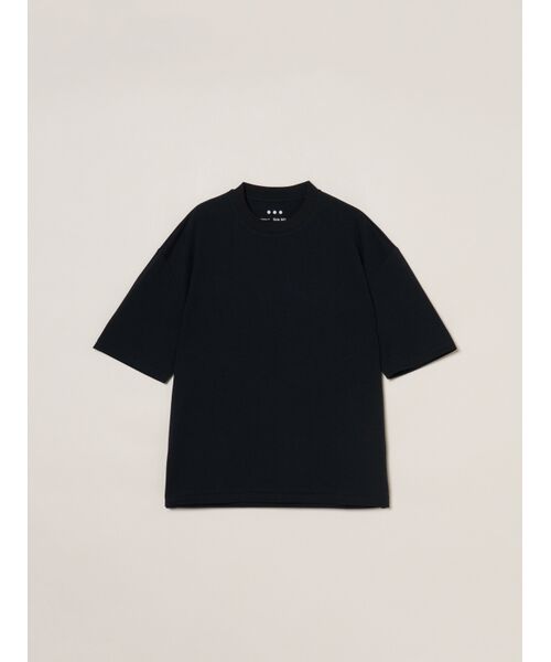 three dots / スリードッツ Tシャツ | Men's double-knit supima s/s T（black）
