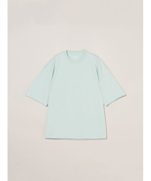 three dots / スリードッツ Tシャツ | Men's double-knit supima s/s T（pale mint）
