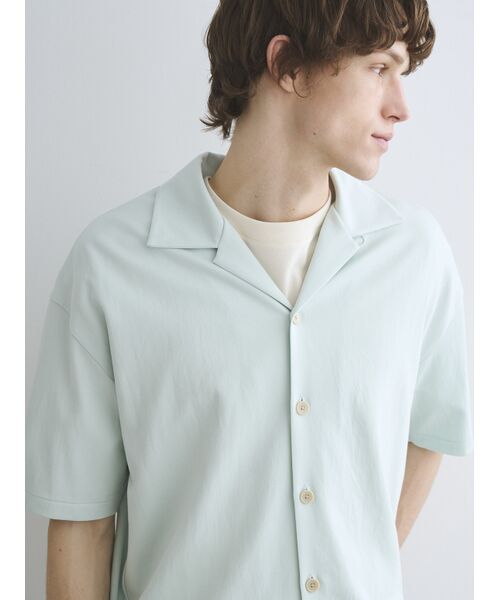 three dots / スリードッツ シャツ・ブラウス | Men's doubleknitsupima s/s shirt | 詳細7
