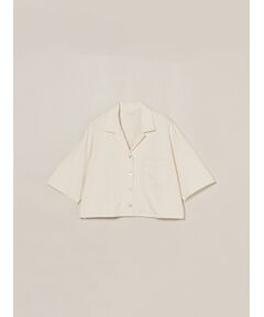 three dots / スリードッツ シャツ・ブラウス | Double-knit supima cropped shirt