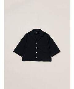 three dots / スリードッツ シャツ・ブラウス | Double-knit supima cropped shirt