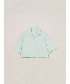 three dots / スリードッツ シャツ・ブラウス | Double-knit supima cropped shirt