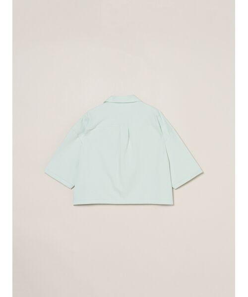 three dots / スリードッツ シャツ・ブラウス | Double-knit supima cropped shirt | 詳細1