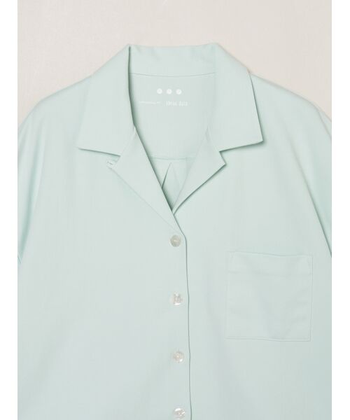 three dots / スリードッツ シャツ・ブラウス | Double-knit supima cropped shirt | 詳細2