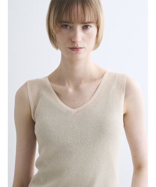 three dots / スリードッツ タンクトップ | Alora sheer 2way tank | 詳細7