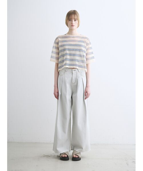 three dots / スリードッツ Tシャツ | Alora sheer Tshirt | 詳細9