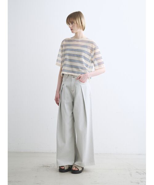 three dots / スリードッツ Tシャツ | Alora sheer Tshirt | 詳細10