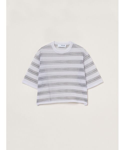 three dots / スリードッツ Tシャツ | Alora sheer Tshirt（lt purple multi）