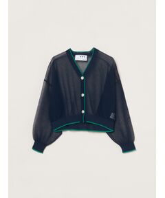 three dots / スリードッツ カーディガン・ボレロ | Alora sheer cardigan