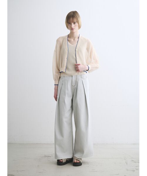 three dots / スリードッツ カーディガン・ボレロ | Alora sheer cardigan | 詳細9