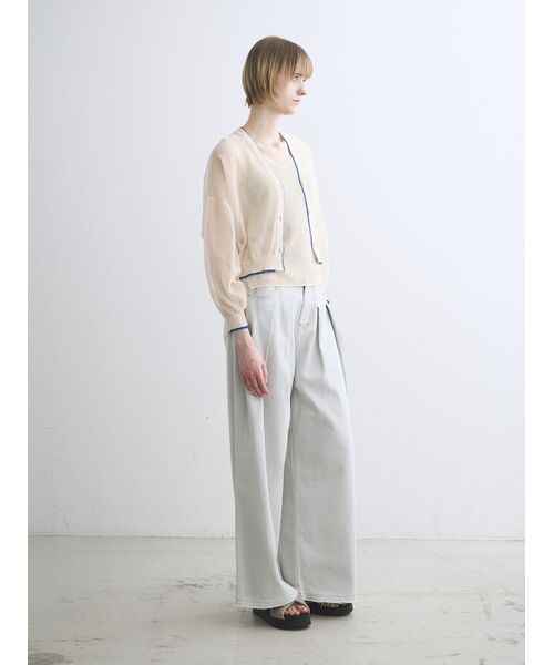 three dots / スリードッツ カーディガン・ボレロ | Alora sheer cardigan | 詳細10