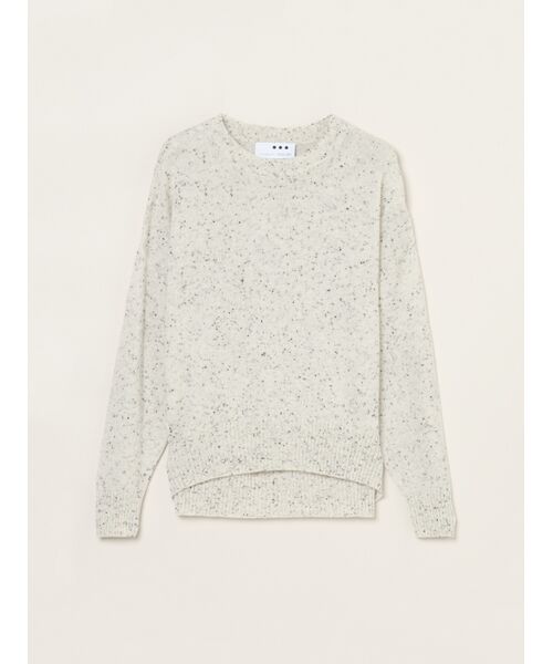 three dots / スリードッツ ニット・セーター | Holiday cashmere pullover（snow nep）