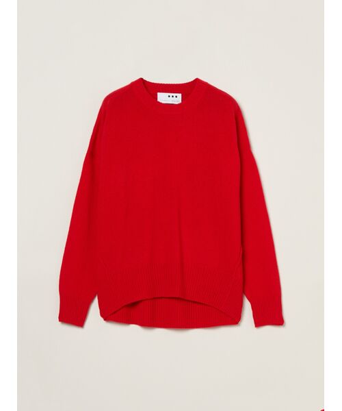 three dots / スリードッツ ニット・セーター | Holiday cashmere pullover（starly red）