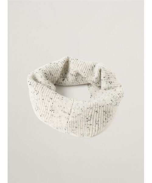three dots / スリードッツ マフラー・ショール・スヌード・ストール | Holiday cashmere collar snood（snow nep）
