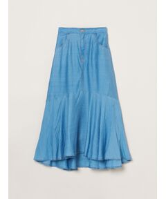 three dots / スリードッツ スカート | Sheer denim skirt