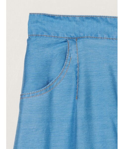 three dots / スリードッツ スカート | Sheer denim skirt | 詳細3