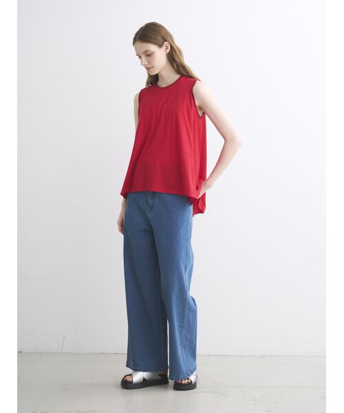three dots / スリードッツ タンクトップ | Dry cotton dress tee drape tank | 詳細10