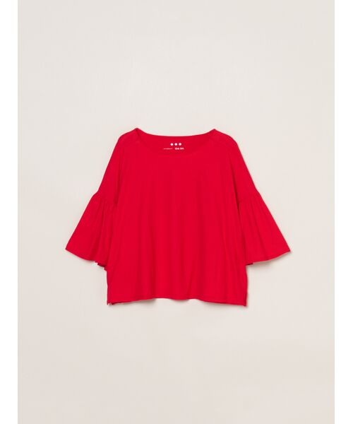 three dots / スリードッツ Tシャツ | Dry cotton dress tee（red）