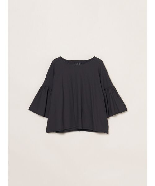 three dots / スリードッツ Tシャツ | Dry cotton dress tee（soft black）
