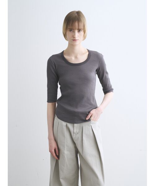 three dots / スリードッツ Tシャツ | Shiny rib jessica | 詳細6